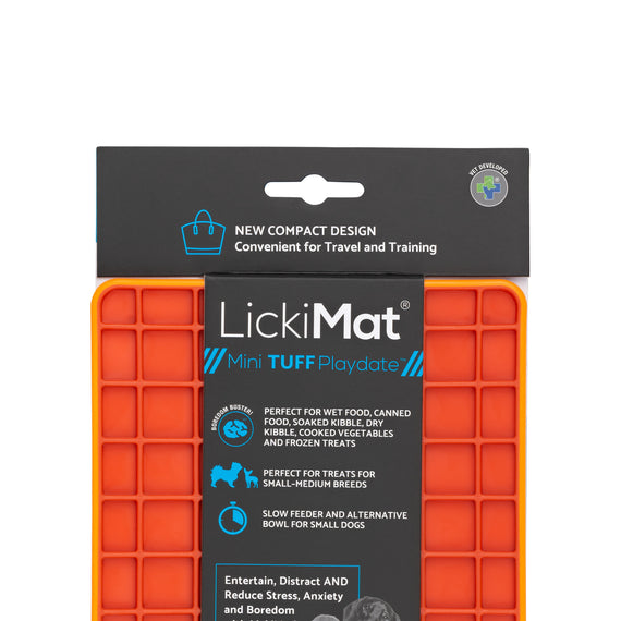 LickiMat Mini Playdate Tuff - Orange