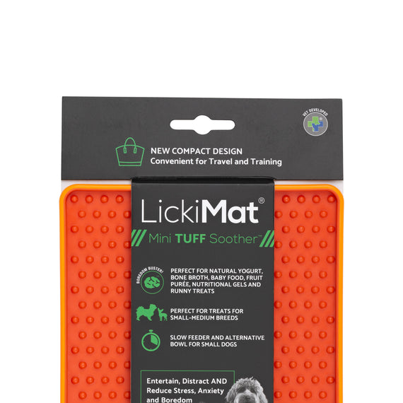 LickiMat Mini Soother Tuff - Orange